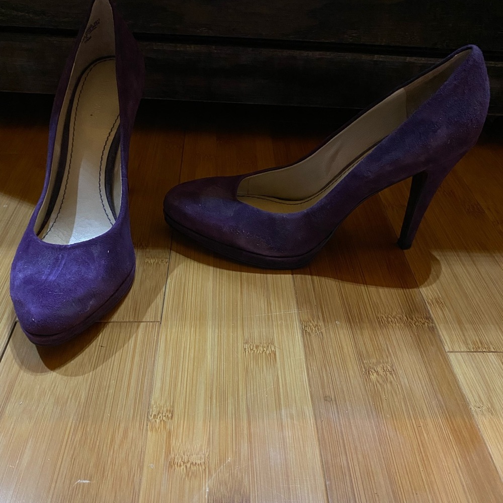 Nine West Purple Suede Heels
